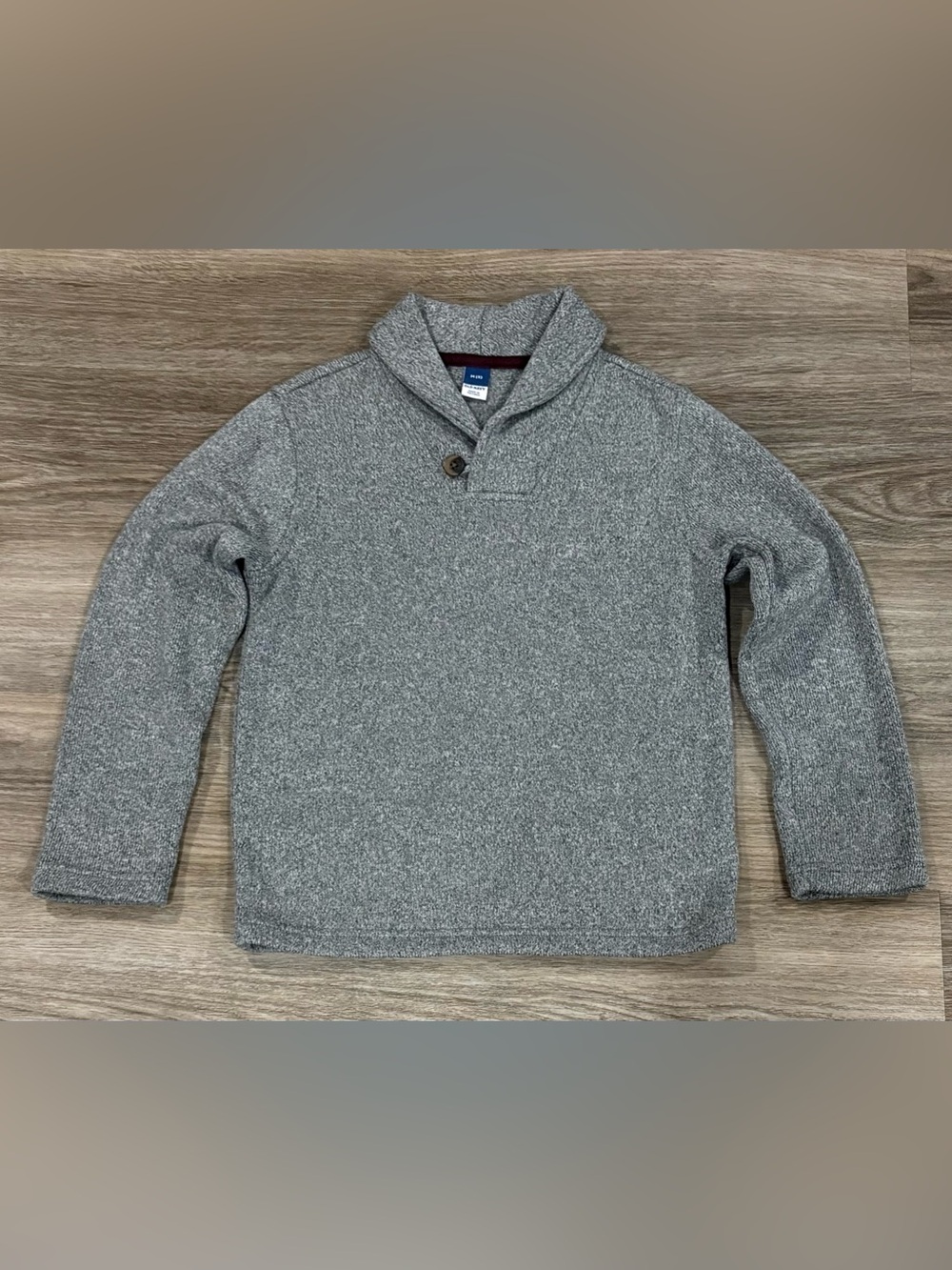 Old Navy Gray Shawl Collar Sweater size 8